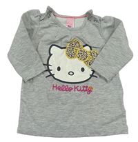 Sivá melírovaná ľahká mikina s Hello Kitty zn. C&A