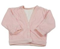 Svetloružová zamatová prepínaci mikina