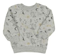 Šedá melírovaná mikina se Simbou Primark