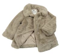 Šedá kožešinová podšitá bunda s límečkem F&F