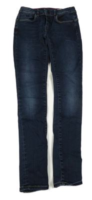 Tmavomodré skinny rifle