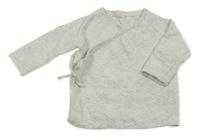 Svetlosivá melírovaná zavinovací ľahká mikina George