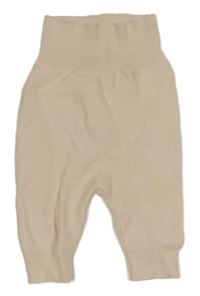 Pudrové pletené tepláky