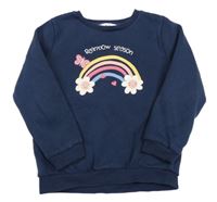 Tmavomodrá mikina s dúhou C&A