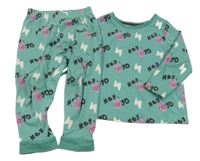 Zelené pyžamo s nápisy George