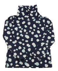 Tmavomodro-biele bodkovaná é tričko s rolákom Lupilu