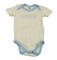 Smotanové body s modrým lemem a slonmi