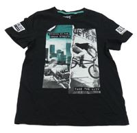 Čierne tričko s potlačou C&A