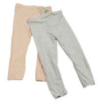 Nové - 2x legíny - šedé + světlerůžové Lupilu