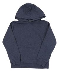 Tmavomodrá melírovaná mikina s kapucí H&M