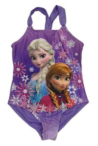 Fialové jednodílné plavky Ledové Království Disney