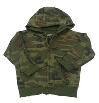 Khaki army propínací mikina s kapucí Primark