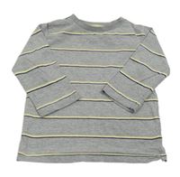 Sivo-žlto-čierne pruhované tričko zn. Next