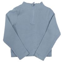 Modré žebrované triko Primark