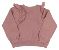 Ružová mikina s volánikmi H&M