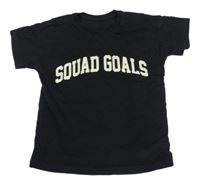 Černé tričko s nápisem Matalan