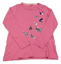 Ružové tričko s motýlikmi Yigga