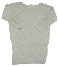 Svetlosivá ľahká šatová tunika s kamienkami H&M