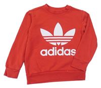 Červená mikina s logem Adidas
