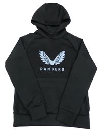 Čierna mikina s potlačou a kapucňou Castore