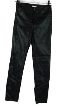 Dámske čierne potiahnuté é skinny nohavice H&M