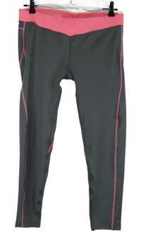 Dámské šedo-růžové sportovní capri legíny WR. Up 