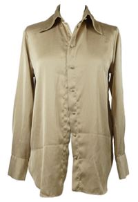 Dámska béžová saténová blúzka