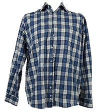 Pánska tmavomodro-biela kockovaná košeľa