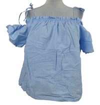 Dámská světlemodrá halenka s volnými rameny H&M