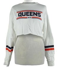 Dámské bílé crop triko s logem H&M