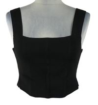 Dámsky čierny pletený crop top Primark