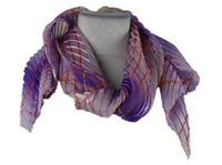 Dámska fialová vzorovaná plisovaná šál