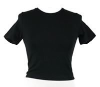 Dámske čierne crop tričko Zara