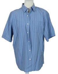 Pánska modrá prúžkovaná košeľa M&S