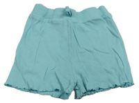 Svetlomodré bavlnené rebrované kraťasy Primark