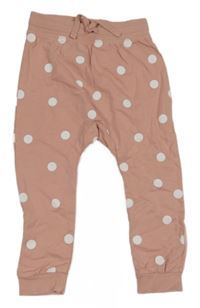 Růžové puntíkované tepláky H&M