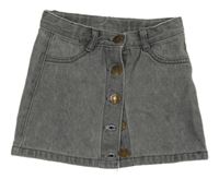 Sivá rifľová prepínaci sukňa