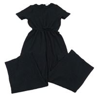 Čierny mačkaný nohavicový overal Zara