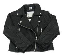 Černá koženková jarní bunda Dopodopo