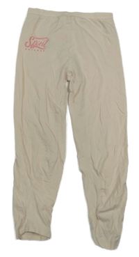 Svetlobéžové legíny s nápisom