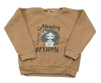 Hnedá mikina s dívkou