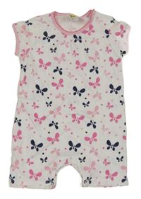 Biely overal s motýlikmi Papagino