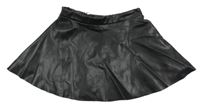 Čierna koženková kolová sukňa H&M