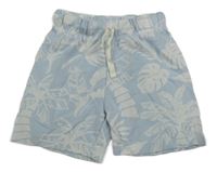 Světlemodro-biele teplákové kraťasy H&M