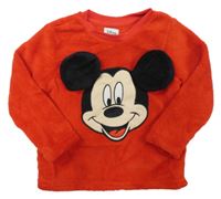 Červená chlpatá mikina s Mickey Primark