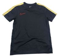 Čierno-okrové športové tričko Nike