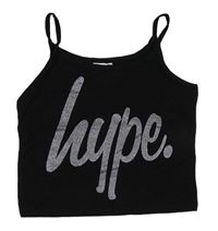 Čierny crop top s logom Hype