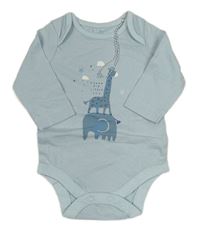 Svetlomodré body s žirafou Mothercare