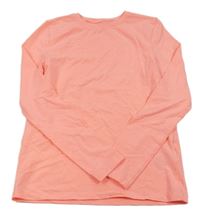Neonově růžovooranžové triko H&M