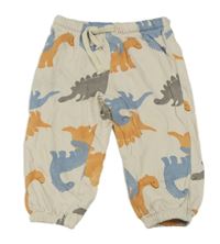 Světlebéžové tepláky s dinosaury H&M